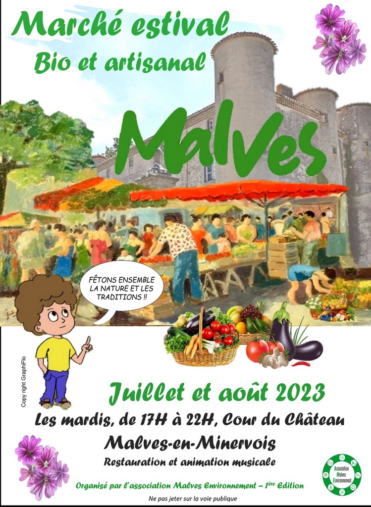 Marché estival / Malves en Minervois