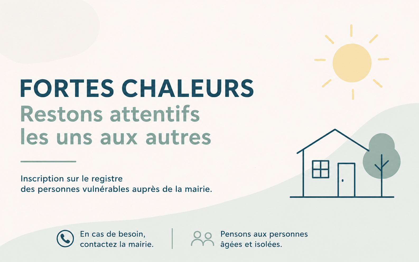 Fortes chaleurs: pensons aux personnes vulnerables
